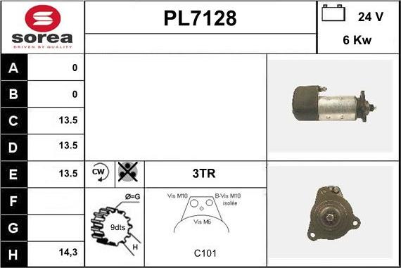 Sera PL7128 - Starteris adetalas.lv