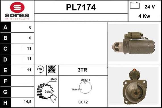 Sera PL7174 - Starteris adetalas.lv