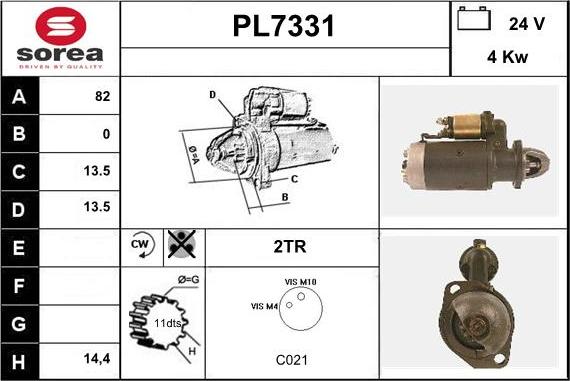 Sera PL7331 - Starteris adetalas.lv