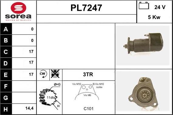 Sera PL7247 - Starteris adetalas.lv