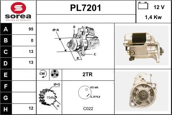 Sera PL7201 - Starteris adetalas.lv