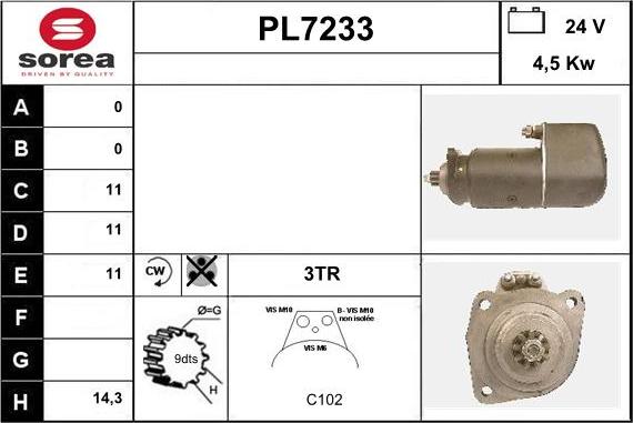 Sera PL7233 - Starteris adetalas.lv