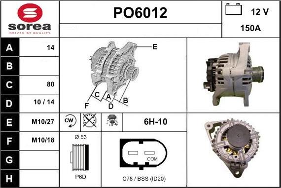 Sera PO6012 - Ģenerators adetalas.lv