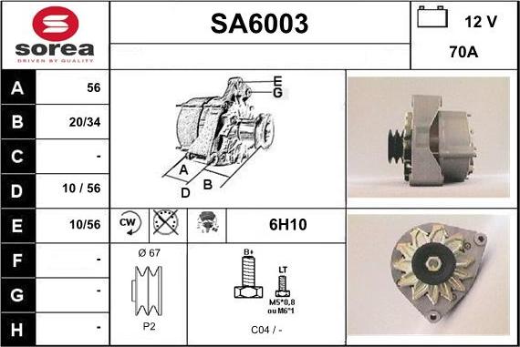 Sera SA6003 - Ģenerators adetalas.lv