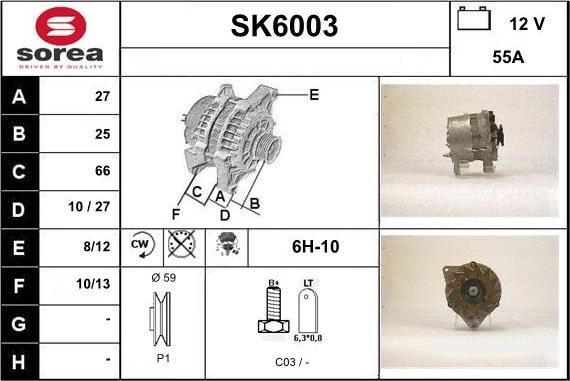 Sera SK6003 - Ģenerators adetalas.lv