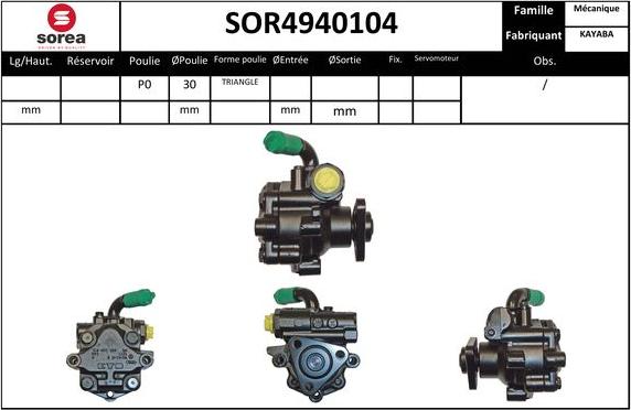 Sera SOR4940104 - Hidrosūknis, Stūres iekārta adetalas.lv