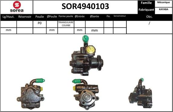 Sera SOR4940103 - Hidrosūknis, Stūres iekārta adetalas.lv