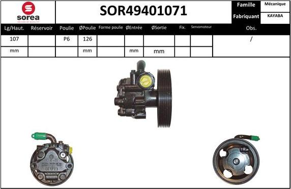 Sera SOR49401071 - Hidrosūknis, Stūres iekārta adetalas.lv