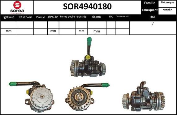 Sera SOR4940180 - Hidrosūknis, Stūres iekārta adetalas.lv