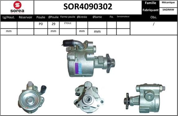 Sera SOR4090302 - Hidrosūknis, Stūres iekārta adetalas.lv