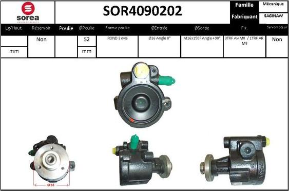 Sera SOR4090202 - Hidrosūknis, Stūres iekārta adetalas.lv