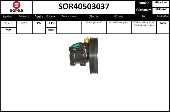 Sera SOR40503037 - Hidrosūknis, Stūres iekārta adetalas.lv