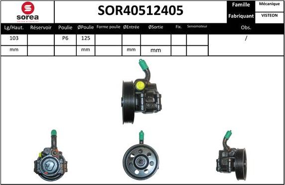 Sera SOR40512405 - Hidrosūknis, Stūres iekārta adetalas.lv