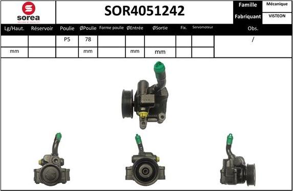 Sera SOR4051242 - Hidrosūknis, Stūres iekārta adetalas.lv