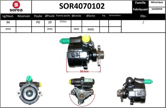 Sera SOR4070102 - Hidrosūknis, Stūres iekārta adetalas.lv