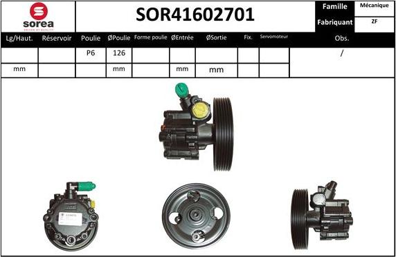 Sera SOR41602701 - Hidrosūknis, Stūres iekārta adetalas.lv