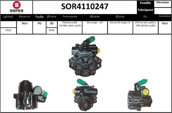 Sera SOR4110247 - Hidrosūknis, Stūres iekārta adetalas.lv