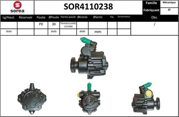 Sera SOR4110238 - Hidrosūknis, Stūres iekārta adetalas.lv