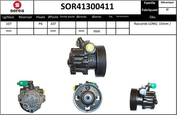 Sera SOR41300411 - Hidrosūknis, Stūres iekārta adetalas.lv