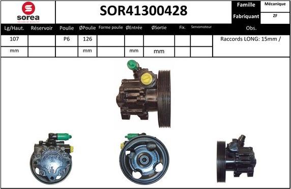 Sera SOR41300428 - Hidrosūknis, Stūres iekārta adetalas.lv