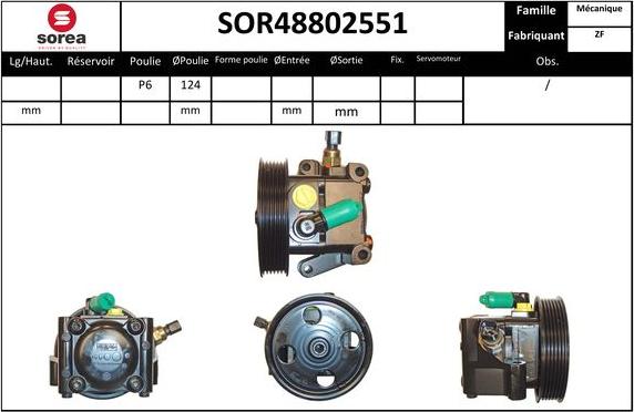 Sera SOR48802551 - Hidrosūknis, Stūres iekārta adetalas.lv