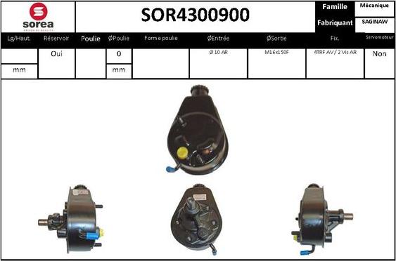 Sera SOR4300900 - Hidrosūknis, Stūres iekārta adetalas.lv