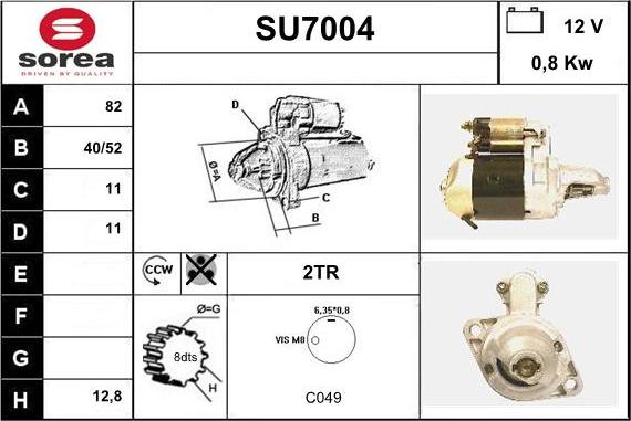 Sera SU7004 - Starteris adetalas.lv