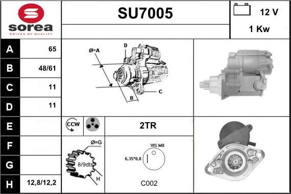 Sera SU7005 - Starteris adetalas.lv