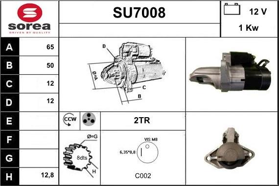 Sera SU7008 - Starteris adetalas.lv