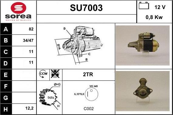 Sera SU7003 - Starteris adetalas.lv