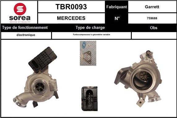 Sera TBR0093 - Kompresors, Turbopūte adetalas.lv