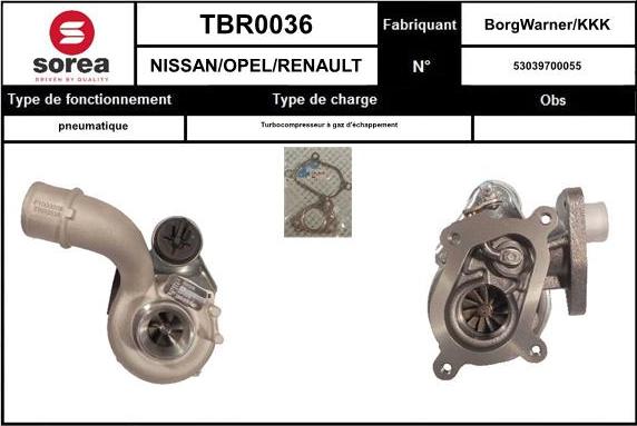 Sera TBR0036 - Kompresors, Turbopūte adetalas.lv