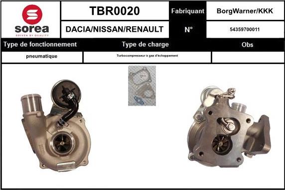 Sera TBR0020 - Kompresors, Turbopūte adetalas.lv