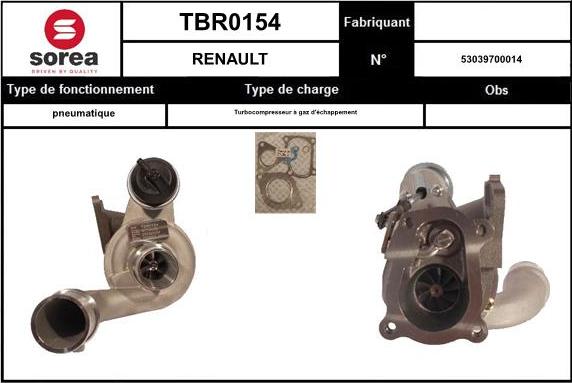 Sera TBR0154 - Kompresors, Turbopūte adetalas.lv