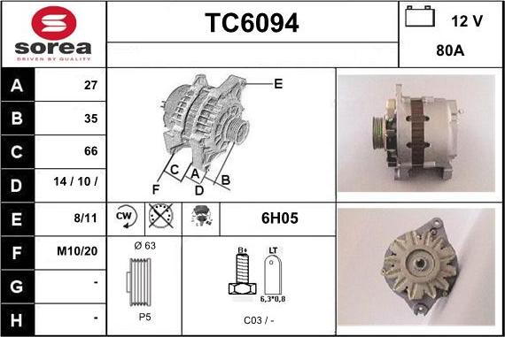 Sera TC6094 - Ģenerators adetalas.lv