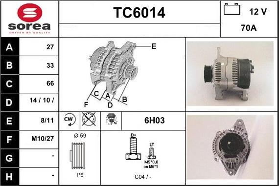 Sera TC6014 - Ģenerators adetalas.lv