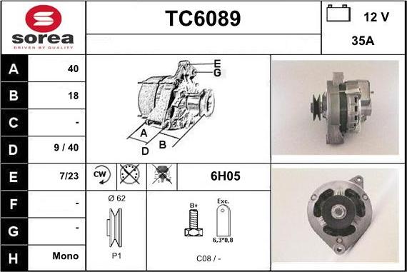 Sera TC6089 - Ģenerators adetalas.lv