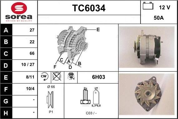 Sera TC6034 - Ģenerators adetalas.lv