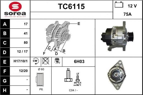 Sera TC6115 - Ģenerators adetalas.lv