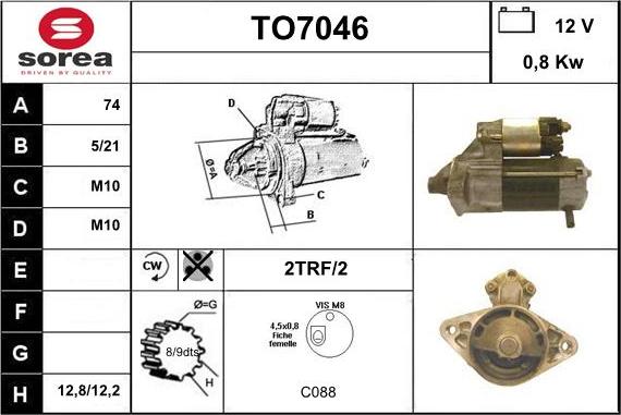 Sera TO7046 - Starteris adetalas.lv