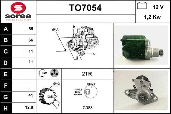 Sera TO7054 - Starteris adetalas.lv