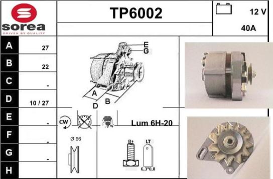 Sera TP6002 - Ģenerators adetalas.lv