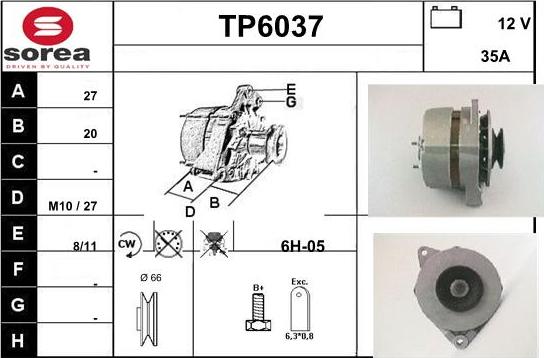 Sera TP6037 - Ģenerators adetalas.lv