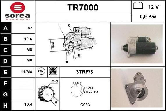 Sera TR7000 - Starteris adetalas.lv