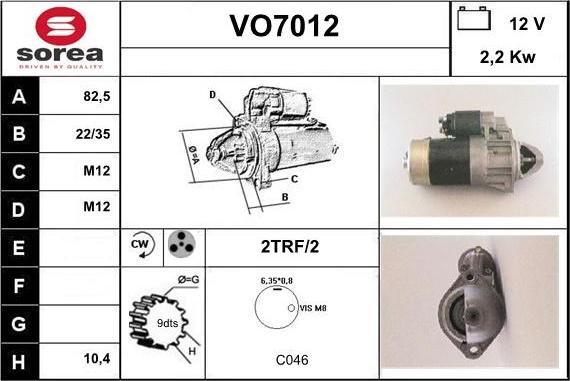 Sera VO7012 - Starteris adetalas.lv