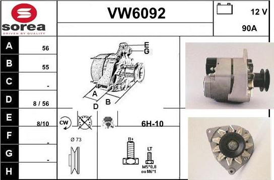 Sera VW6092 - Ģenerators adetalas.lv