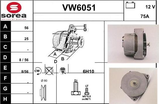 Sera VW6051 - Ģenerators adetalas.lv