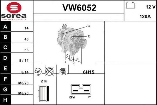 Sera VW6052 - Ģenerators adetalas.lv