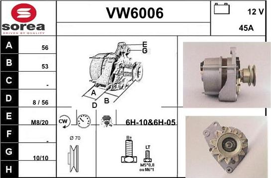 Sera VW6006 - Ģenerators adetalas.lv