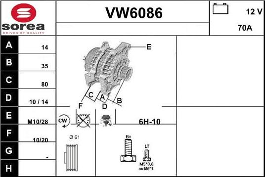 Sera VW6086 - Ģenerators adetalas.lv